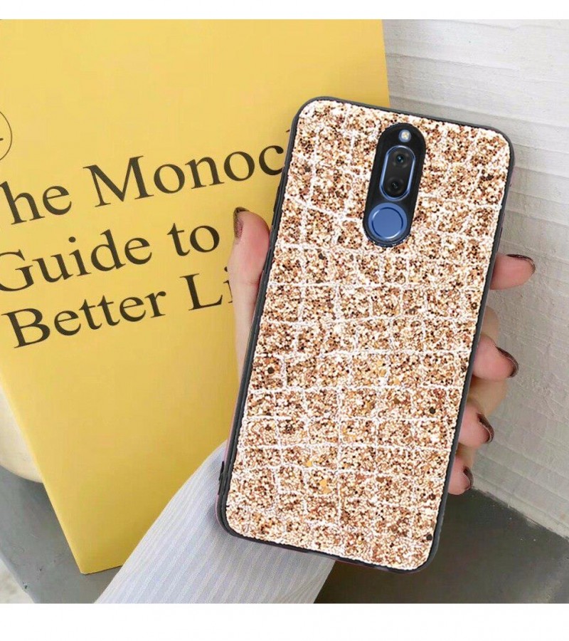 Glittery Golden Case For Mate 10 Lite