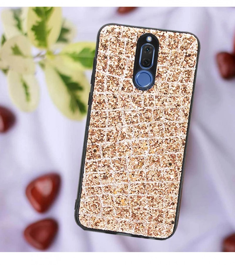 Glittery Golden Case For Mate 10 Lite