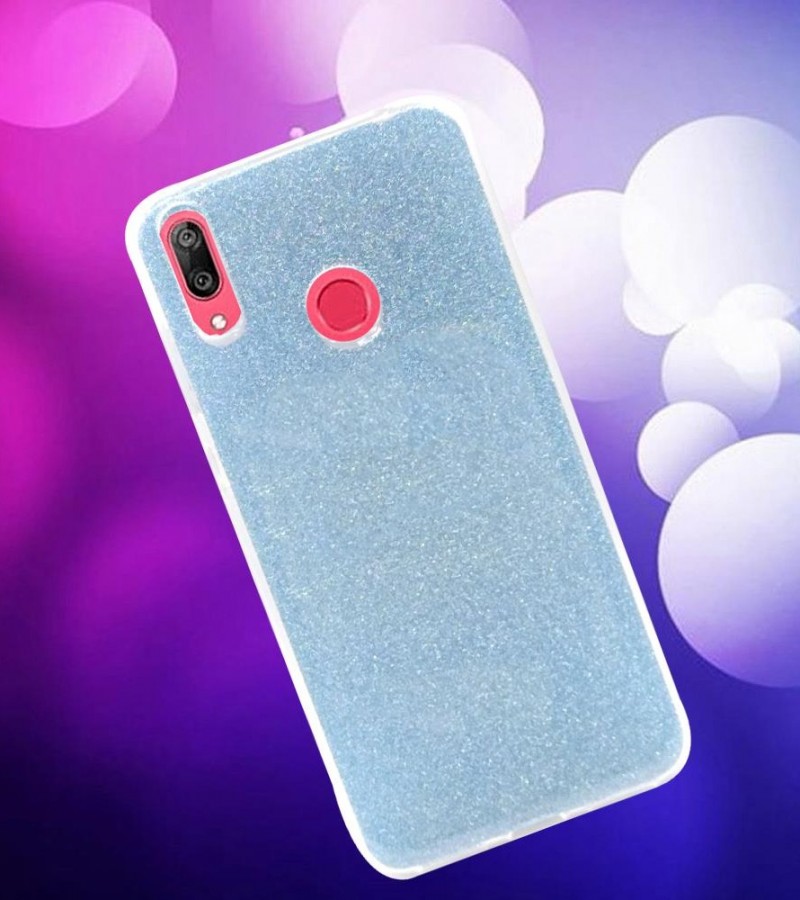 Glittery Light Grey Cover For Y7 Prime 2019