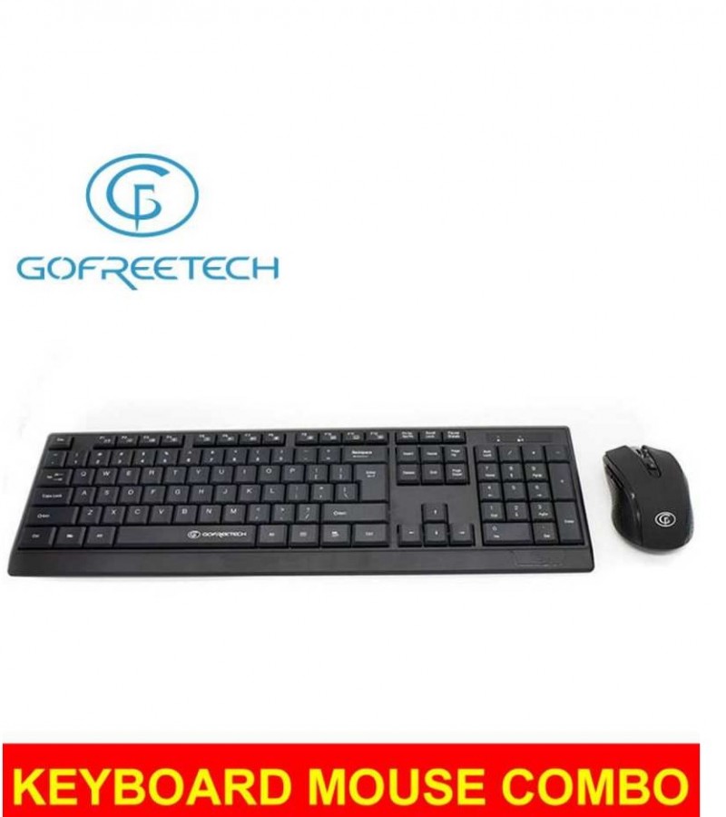 GoFreeTech Wireless Keyboard Mouse Combo - S005-V1