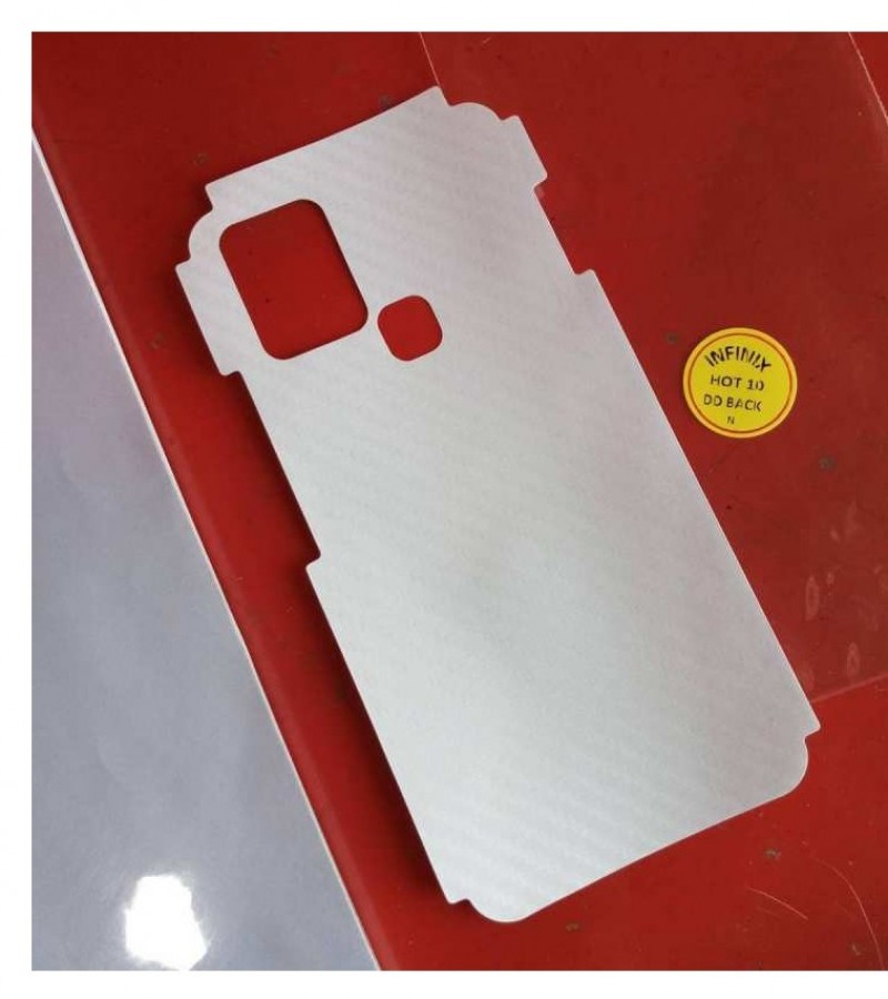 Infinix Hot 10 - Carbon fibre - Matte Mosaic Design - Back Skin - Back Protector - Sheet - 020