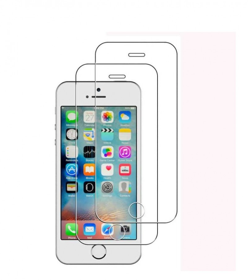 Iphone 5 / 5s - 2.5D Plain & Polished - Protective Tempered Glass