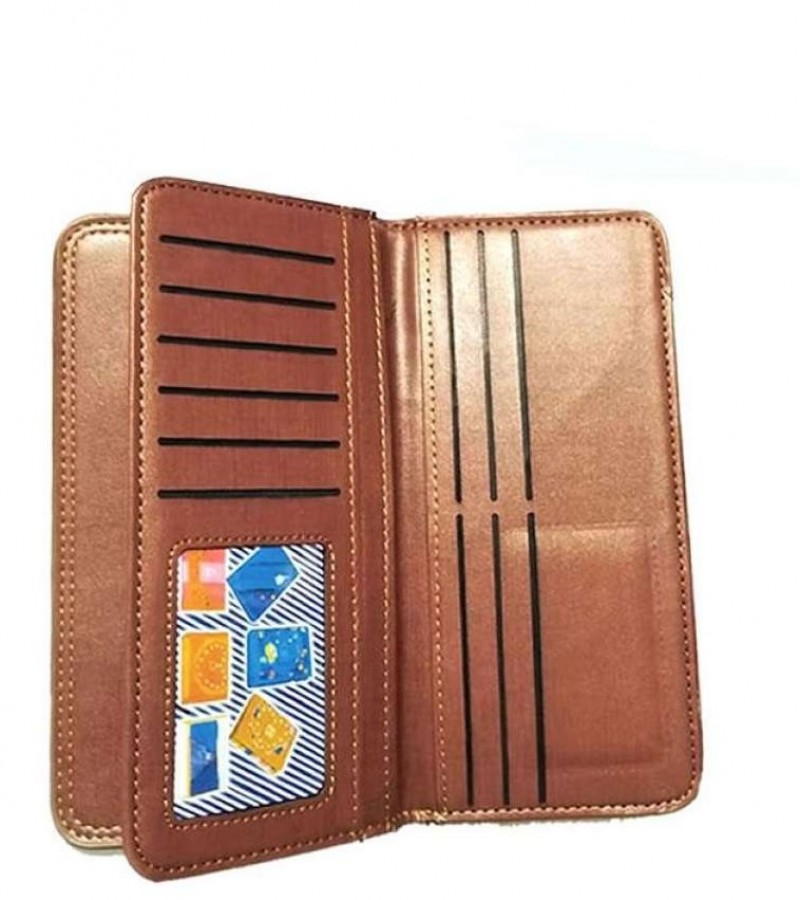LW1 - Large Long Wallet for Men Boys - 7 Inches Long Wallet