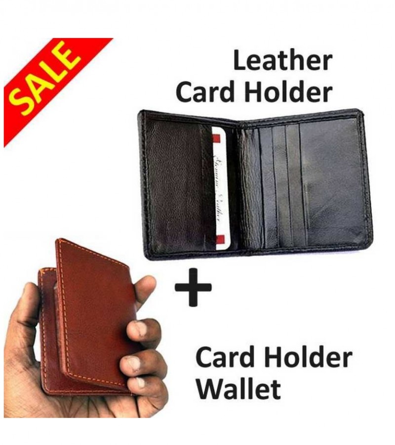 P2ARDS - Pack of 2 Kids Wallets (1 Leather Wallet + 1 Simple Wallet)