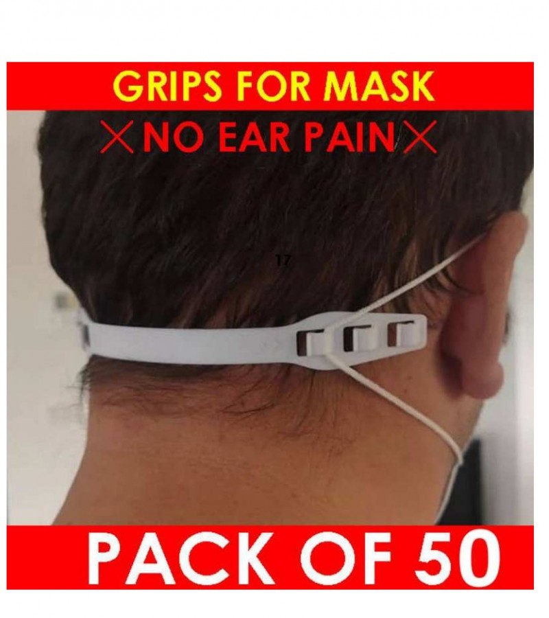 Pack of 50 - Mask Grip Adjustable Straps - Relief From Ear Pain
