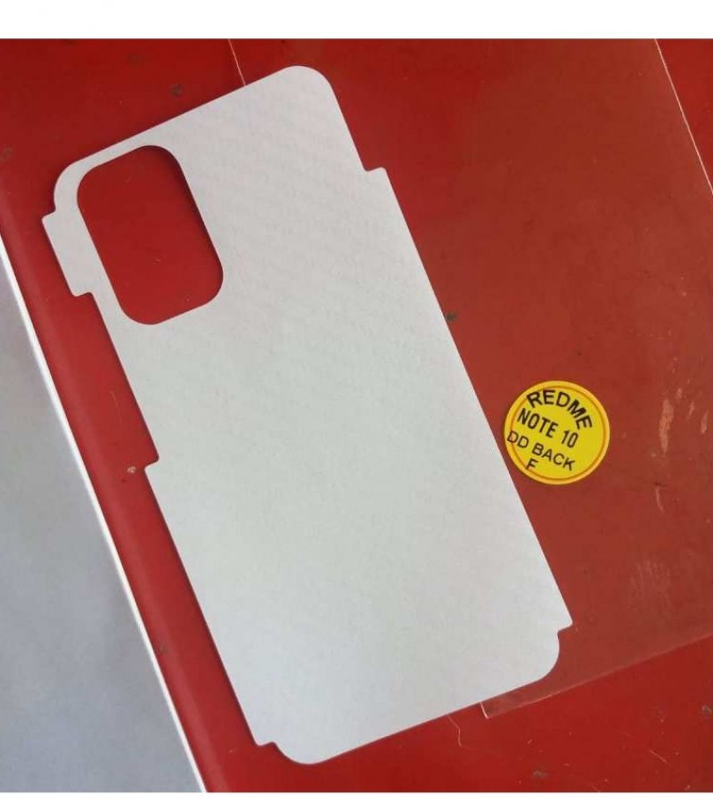 Redmi Note 10 - Carbon fibre - Matte Mosaic Design - Back Skin - Back Protector - Sheet - 020