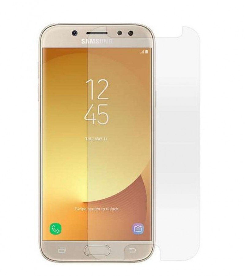 Samsung J7 / J7 Pro - 2.5D Plain & Polished - Protective Tempered Glass