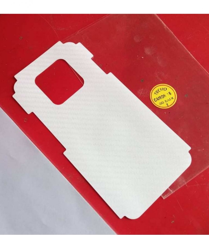 Tecno Camon 16 - Carbon fibre - Matte Mosaic Design - Back Skin - Back Protector - Sheet - 020