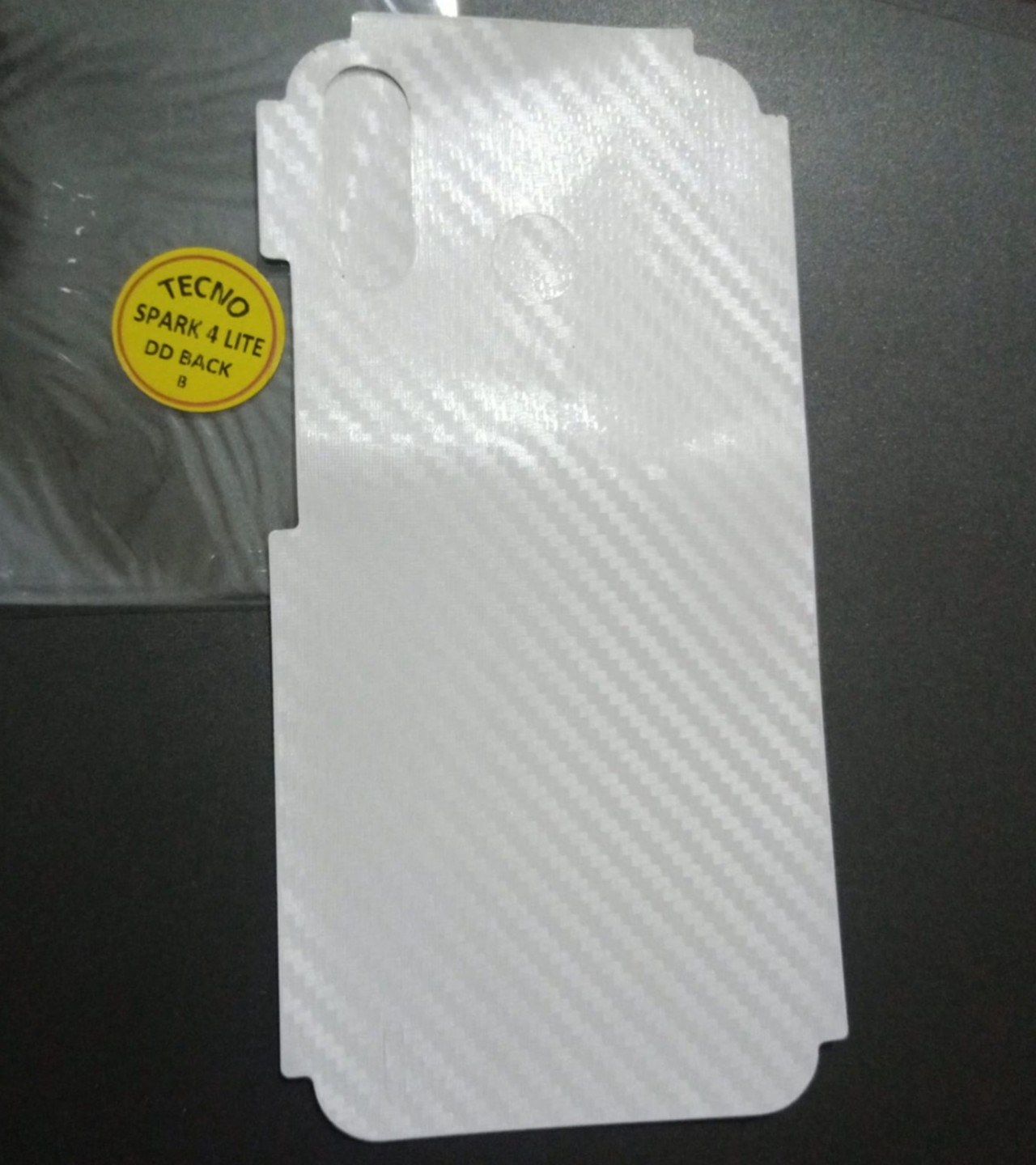 Tecno spark 4 lite - Carbon fibre sheet - Matte Mosaic Design - Back Skin - Back Protector - Sheet