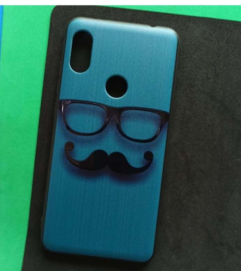 Xiaomi Redmi Note 5 Pro - UV Embossed Printed - Glossy Look - Silicon - Beard n Glasses - 070