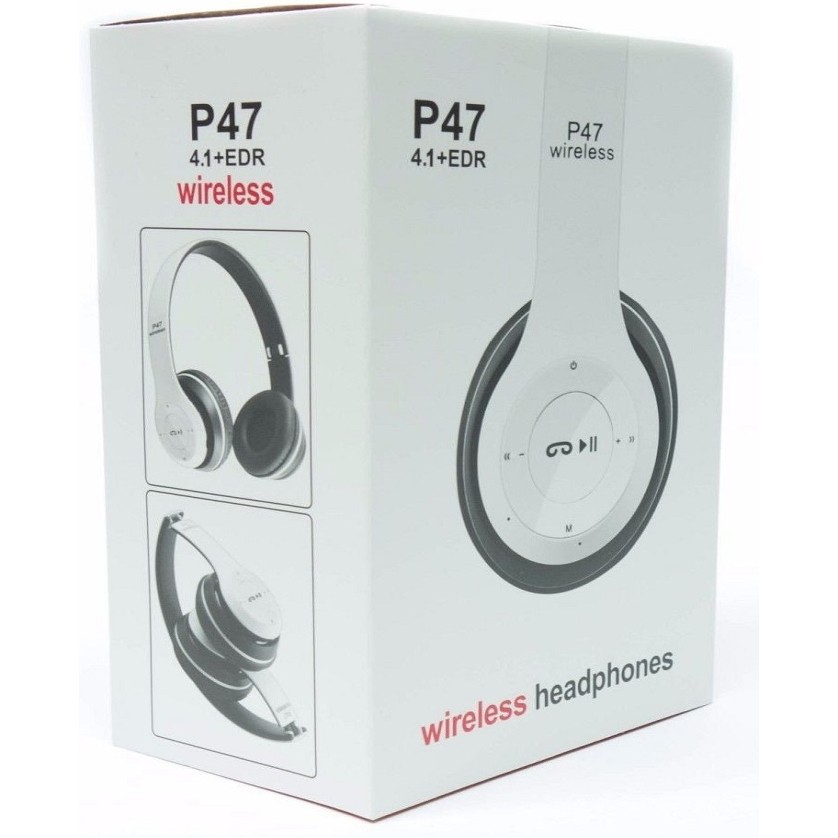P47 - wireless Bluetooth Headphone - White