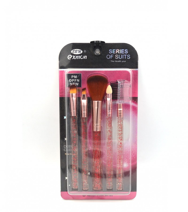 Makeup Brushes Kit Red Glitter  FM1787