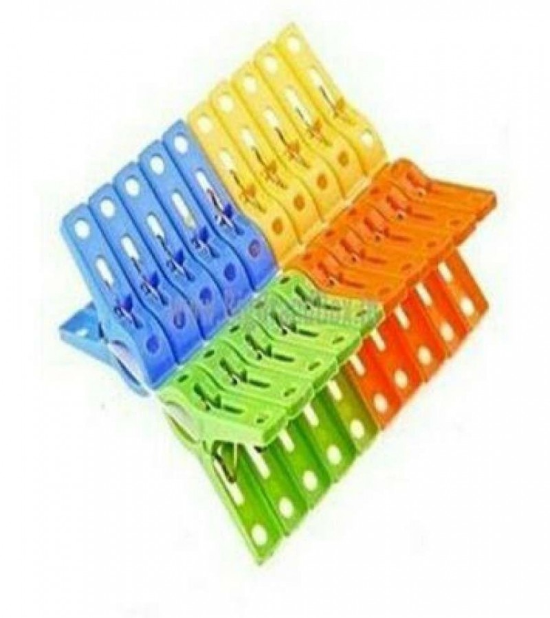 New Plastic Cloth Clips Pack Of 20 Multi Colour