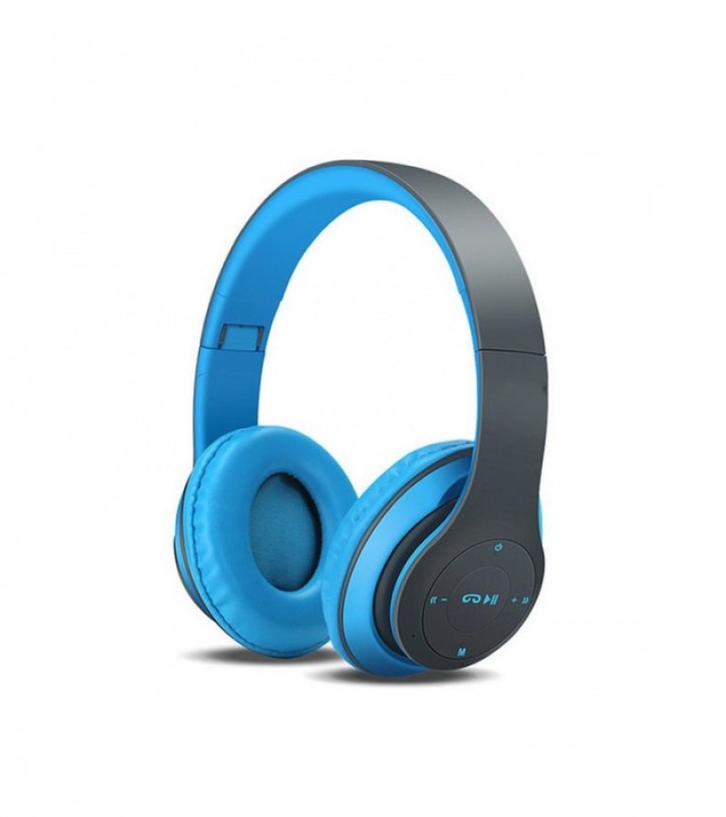 P15 - Wireless Bluetooth Over The Ear Super Bass Stereo Headphone - Blue