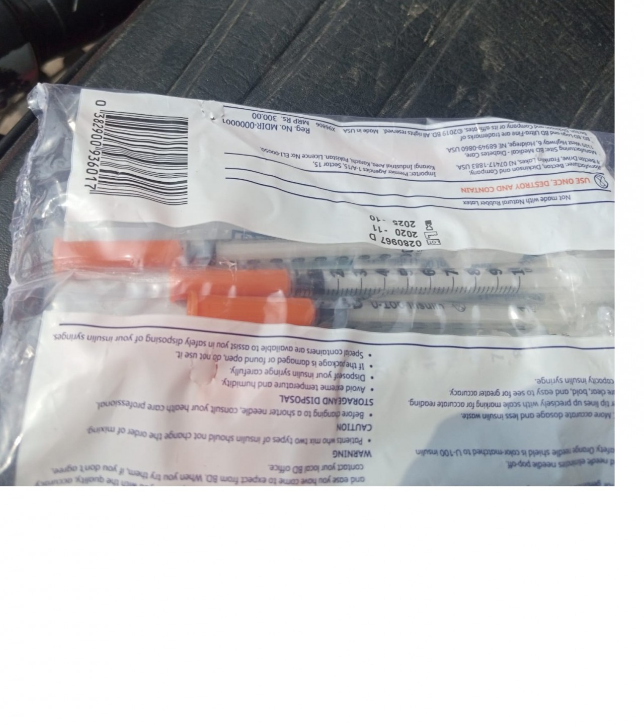Pack of 10 -BD Ultra-Fine Insulin Syringes