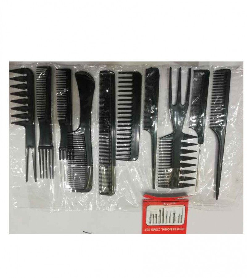 Special offer 10 Pieces Black Professional Combs Hair Salon Hair Styling Barber