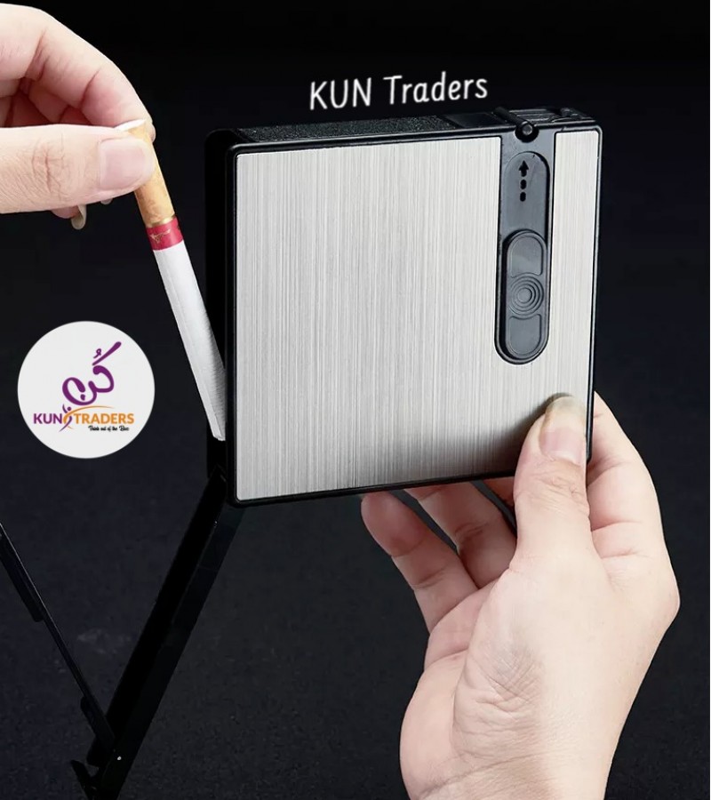 Auto-cigarette case with Disposable lighter lighter case 16pcs capacity-KN-190