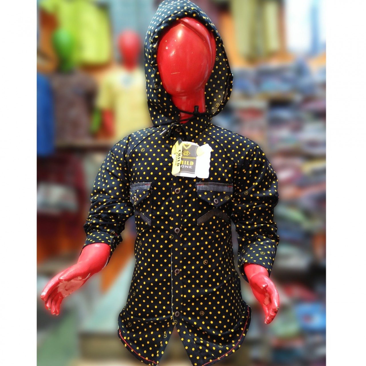 Child Zone Camel Hoodie Casual Shirt For Boys - 5 To 15 Years