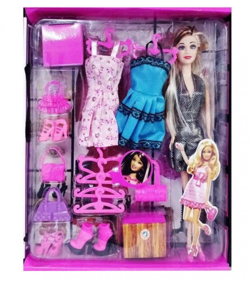 Doll Wardrobe Set Beautiful Girl Fashion Doll Set For Girls