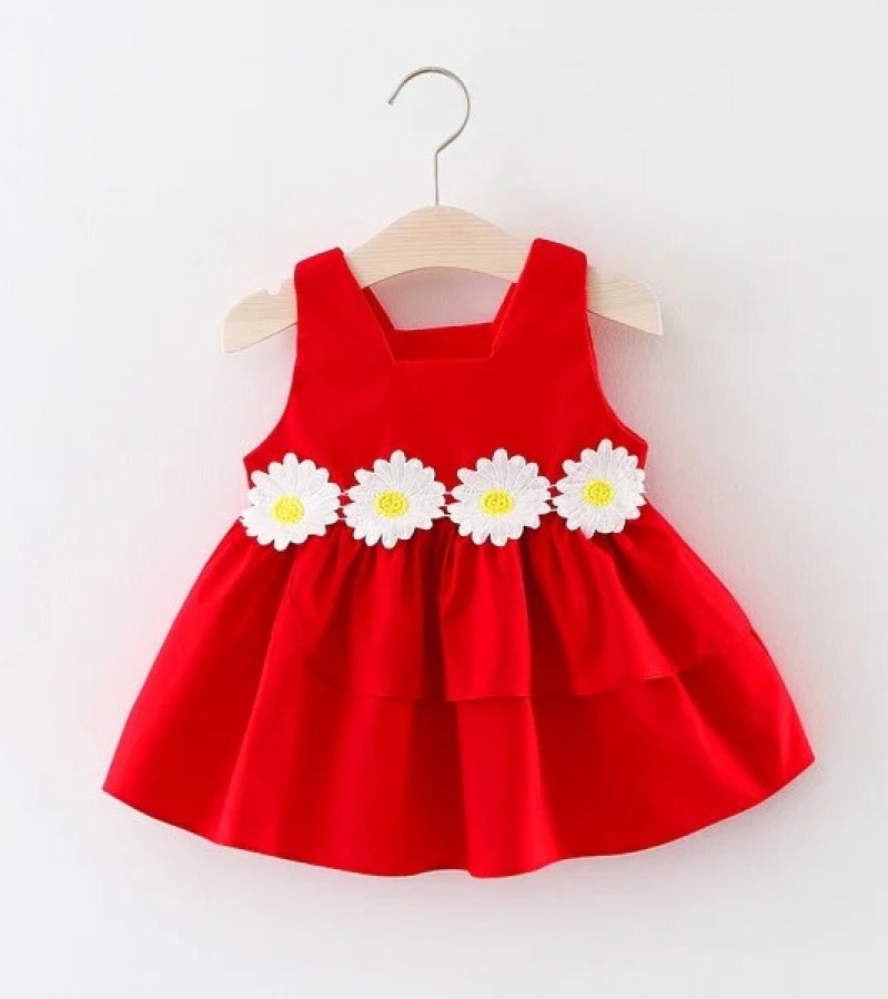 Flower New Sleeveless Newborn Dresses for Baby Girls Summer - Main Image