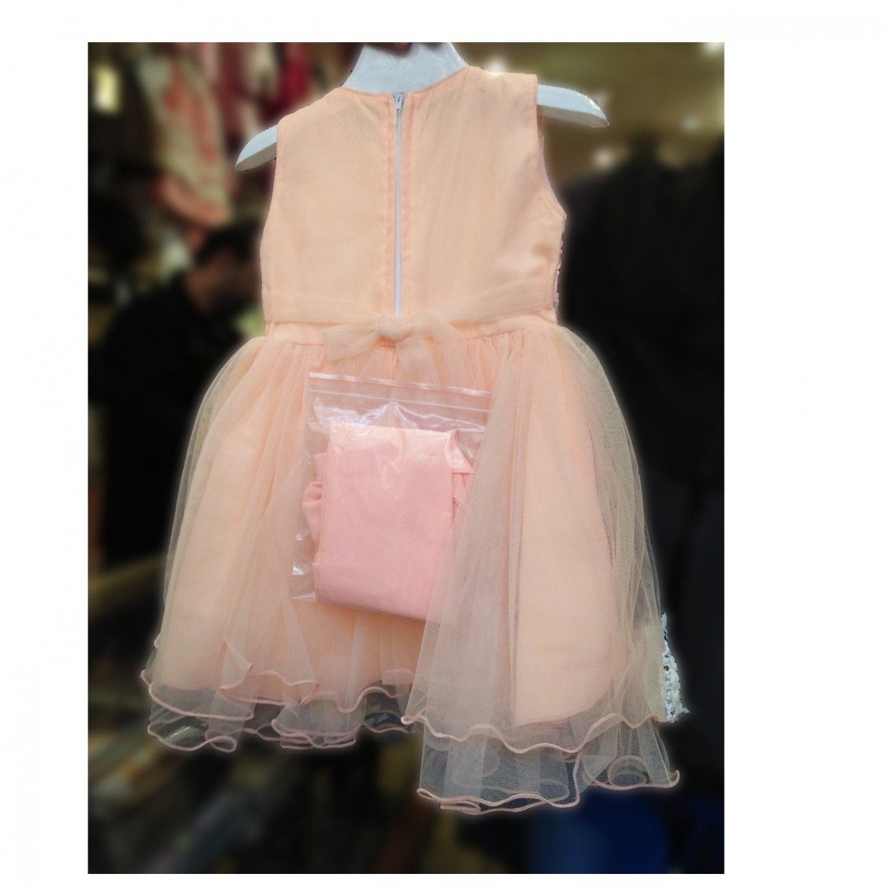 Gorgeous Party Frock With Inner Tights For Cute Girls - 1 To 3 Years