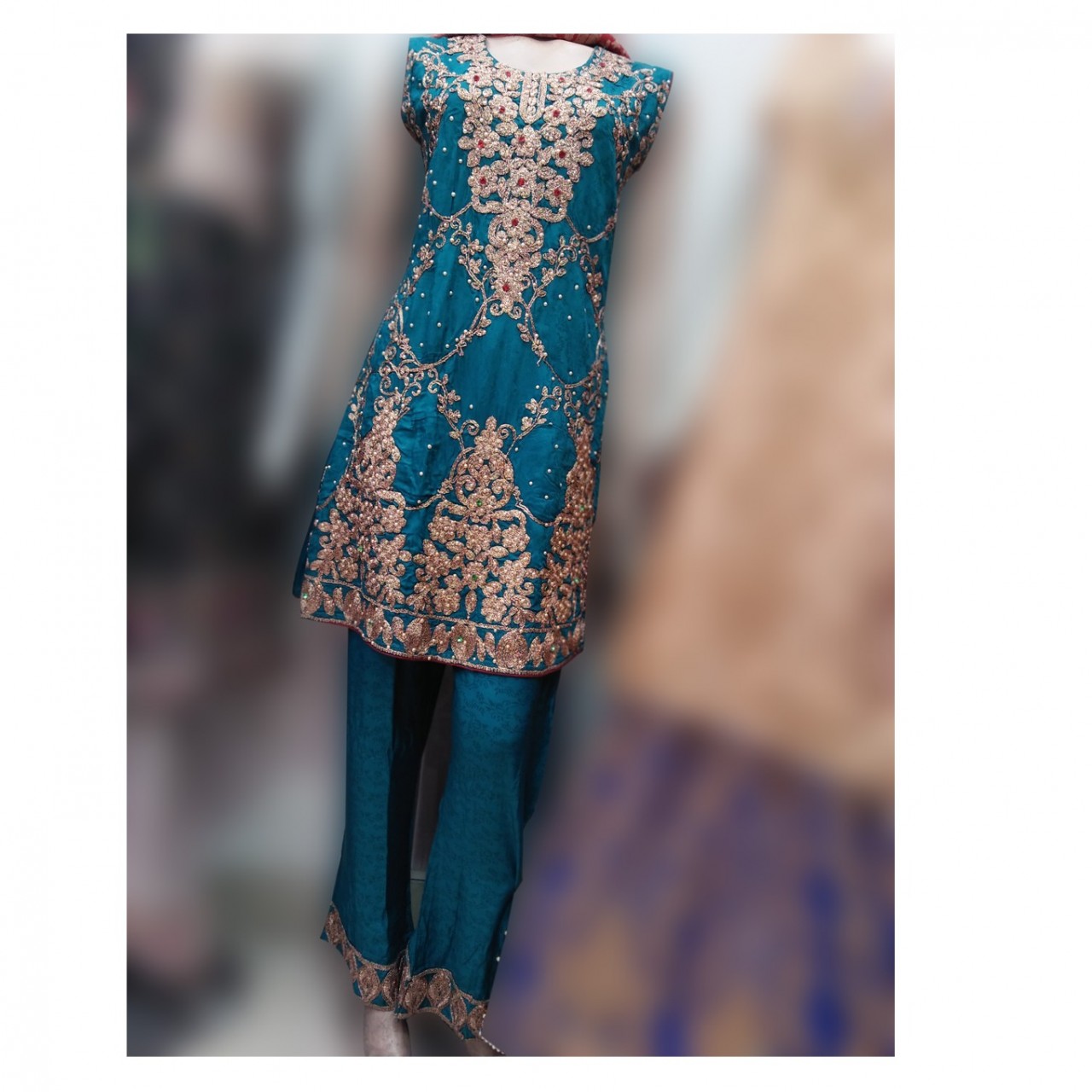 Imperial Sleeveless Viscose Shalwar Kameez For Girls - Size M-L
