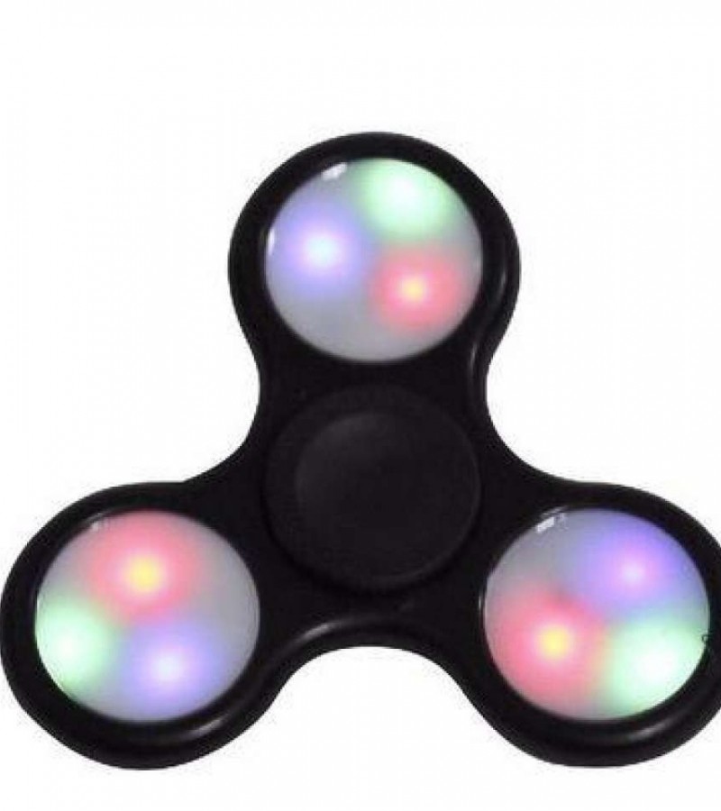 Pack of 2 - Led and Normal Fidget Spinner - Black