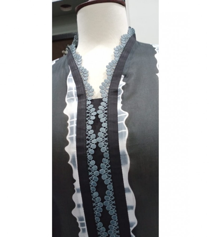 Rohtas Cotton silk fabric With high quality stitching Shiffly ebmrodiery patch And use of laces