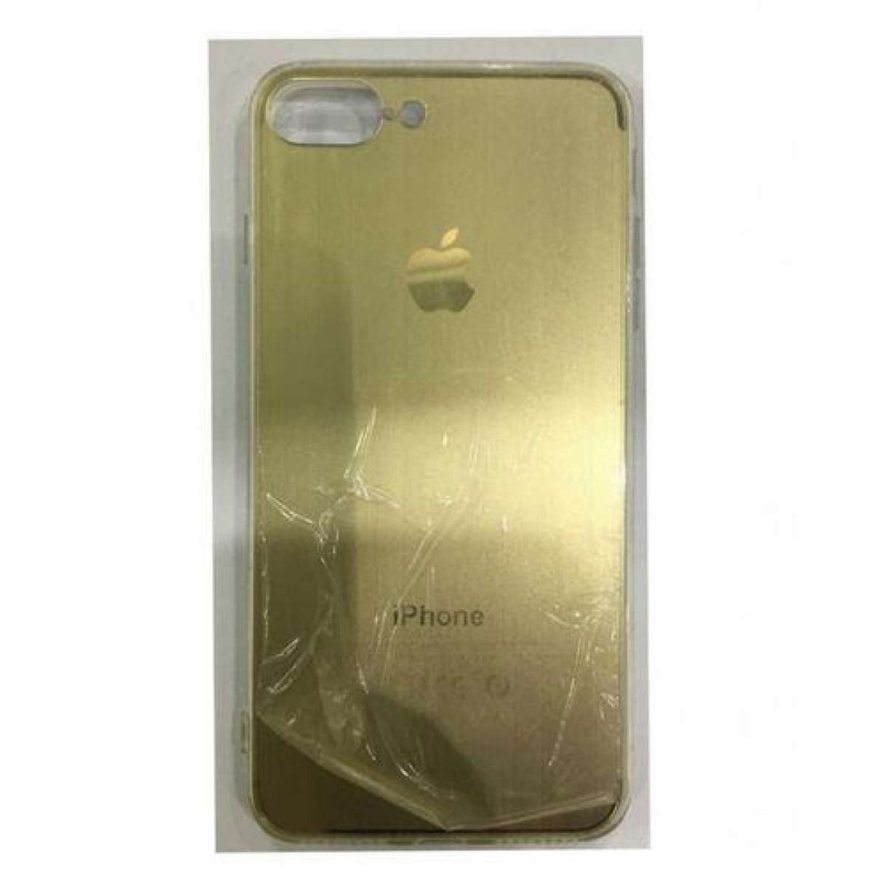 Back Cover with Metal & Silicon Sides for iPhone 7 - Golden