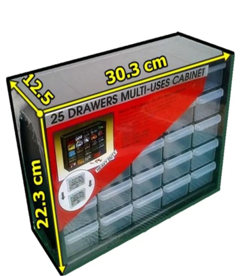 Cabinet 25 Plastic drawer box Electronics Accessories Parts Storage Cabinets Small Parts Organizer Jewelry Box