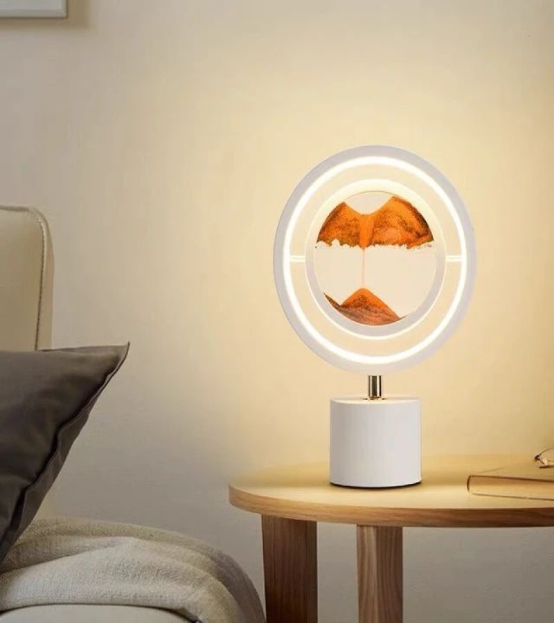 Hourglass Night Light Home Decoration Quicksand Painting Round Glass Craft Quicksand Light Creative Ornament Night Light XY-888 table lamp desk lamp