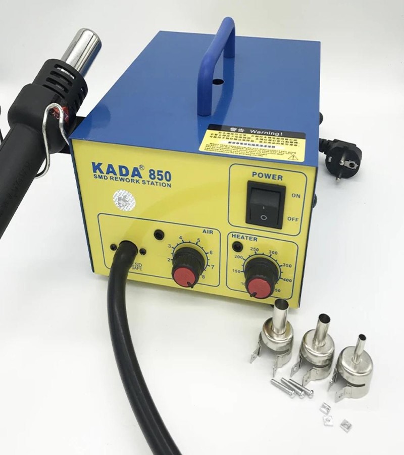 KADA 850 SMD De-soldering Machine, Hot_Air_850, Heat_Gun, SMD Re-soldering Station 850 Model, Soldering Station