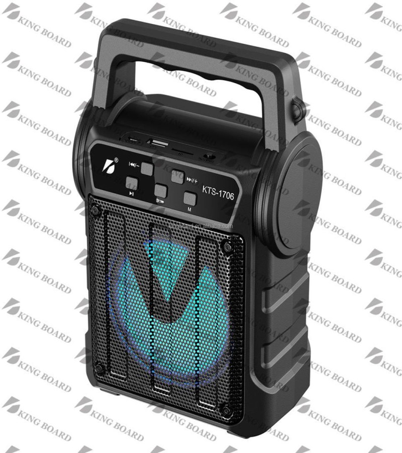 Kts-1706 Solar bluetooth speaker wireless portable outdoor speaker 4 inch with torch light FM radio USB , Memory Card TWF mp3 music player