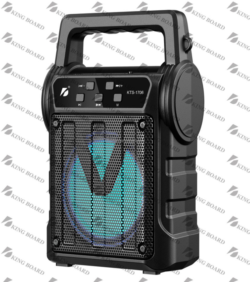 Kts-1706 Solar bluetooth speaker wireless portable outdoor speaker 4 inch with torch light FM radio USB , Memory Card TWF mp3 music player