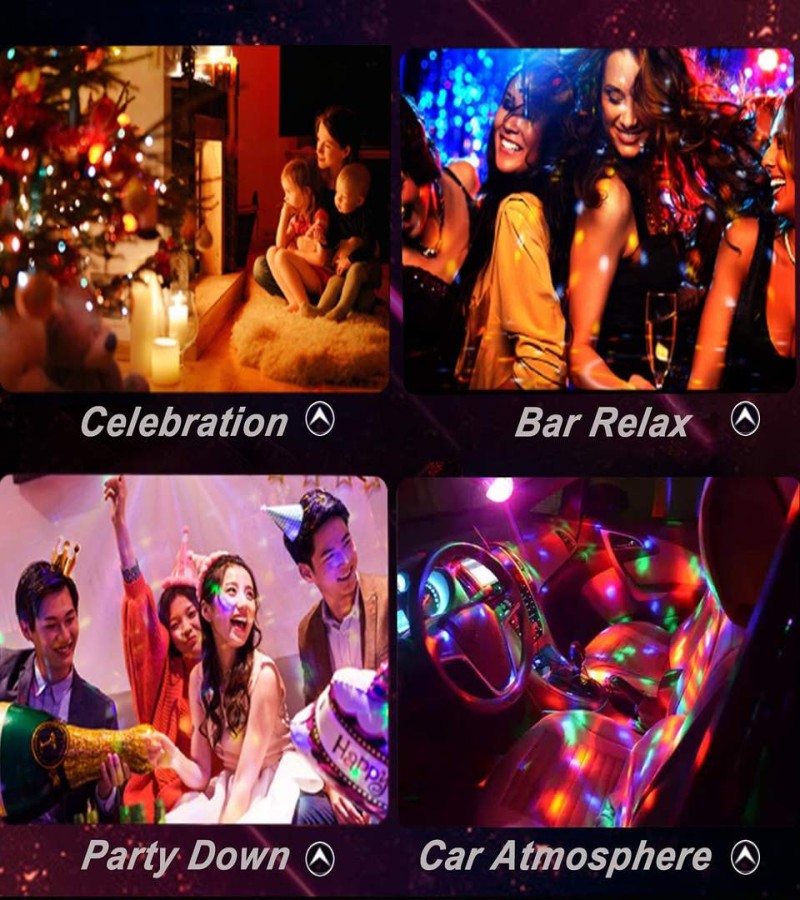 Mini RGB LED Party Light Pub Disco Party Effect Lamp With Remote Controller