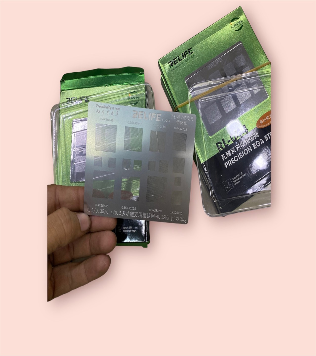 RELIFE RL-044 For Huaweii OPPOO VIVOO XIAOMII PHONE BGA Stencil Reballing CPU RAM POWER PMIC Nand Flash IC Chip Solder Tin Plant Net