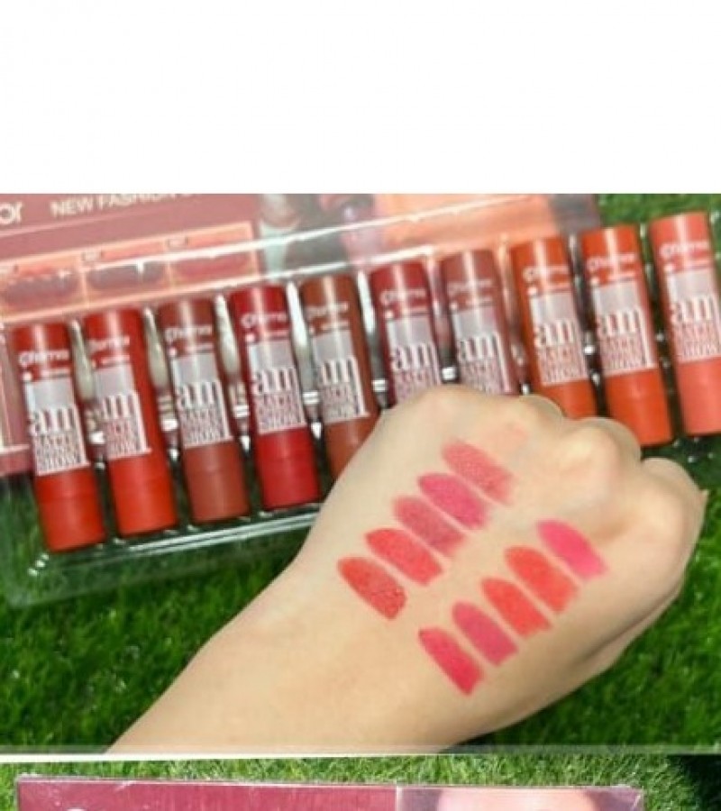 Flomror Matte Lipsticks I Am Matte Lipstick Show ( Set of 10 Colors )