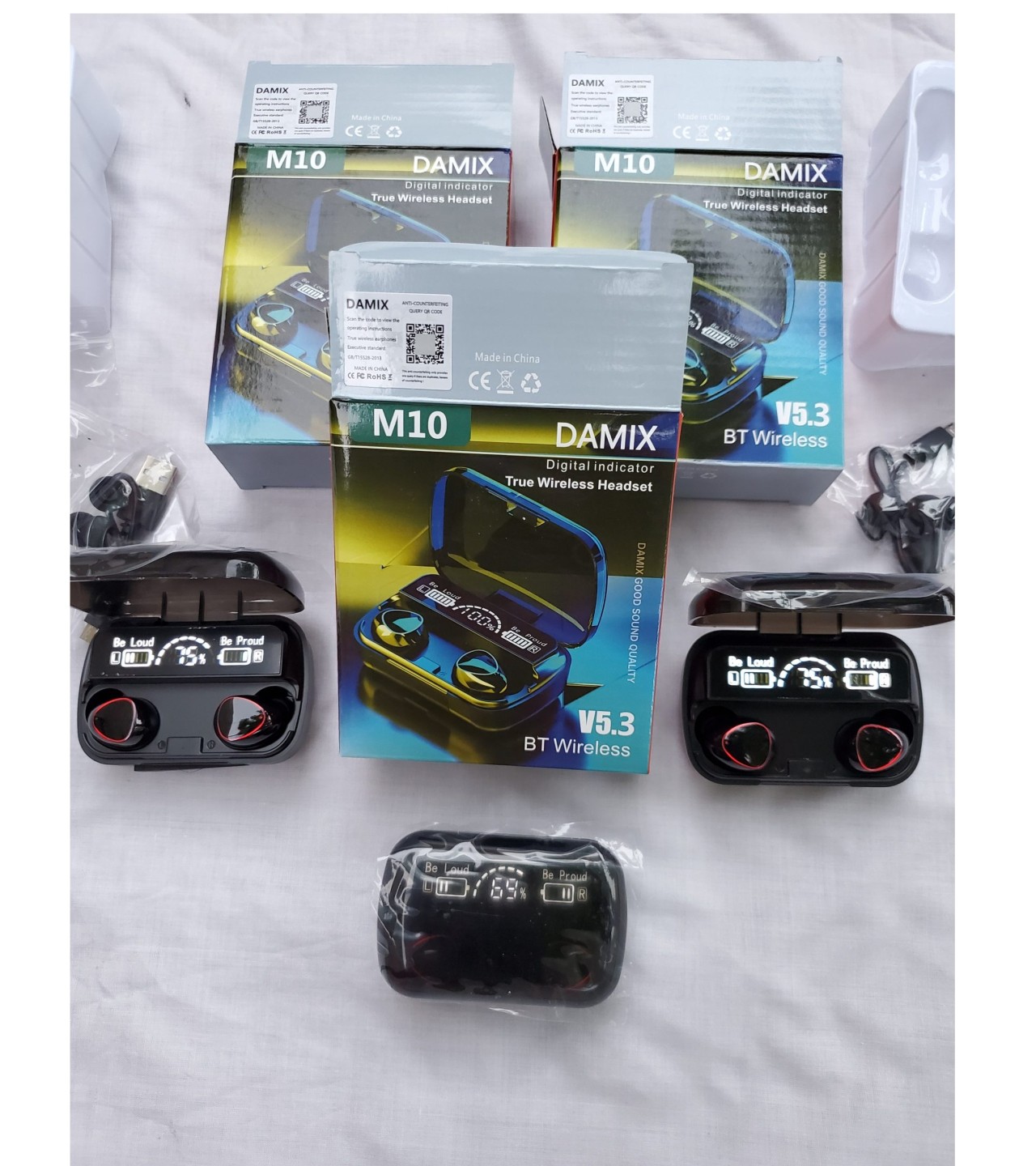 DAMIX M10 TWS Earbuds Bluetooth 5.3 Earphones IPX7 Waterproof