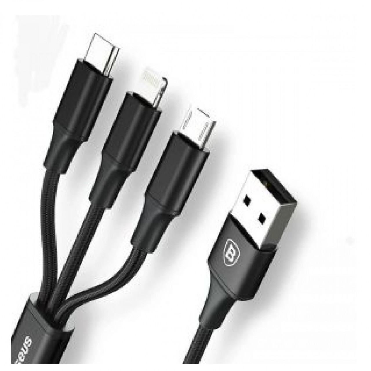 Baseus 3 in 1 Primary Charging Data Cable - iPhone, Micro & Type-C