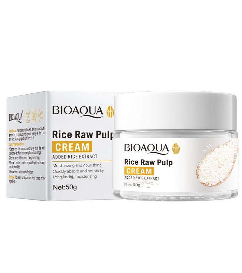 BIOAQUA Rice Raw Pulp Facial Cream - Moisturizing Face Cream 50g