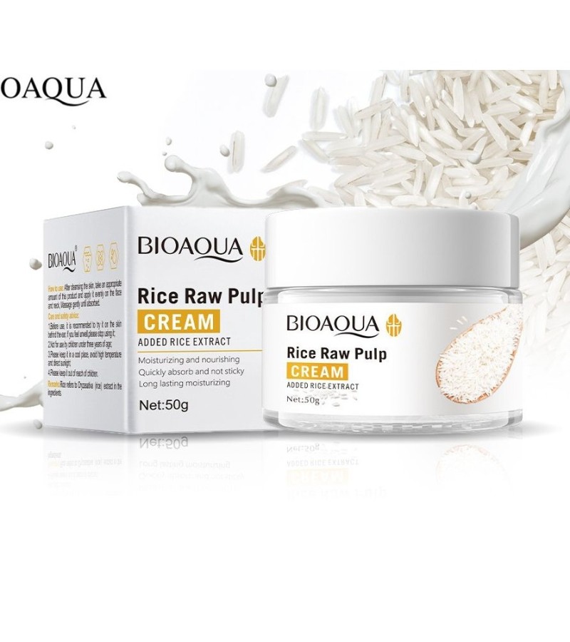 BIOAQUA Rice Raw Pulp Facial Cream - Moisturizing Face Cream 50g