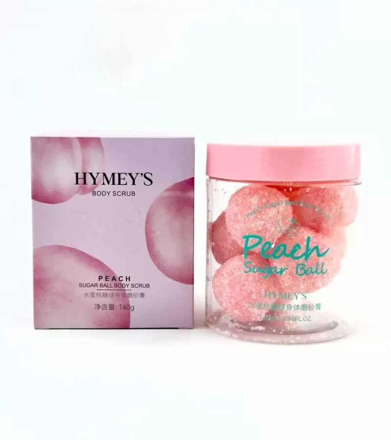Hymeys Peach Sugar Balls Body Scrub with peach 140 g