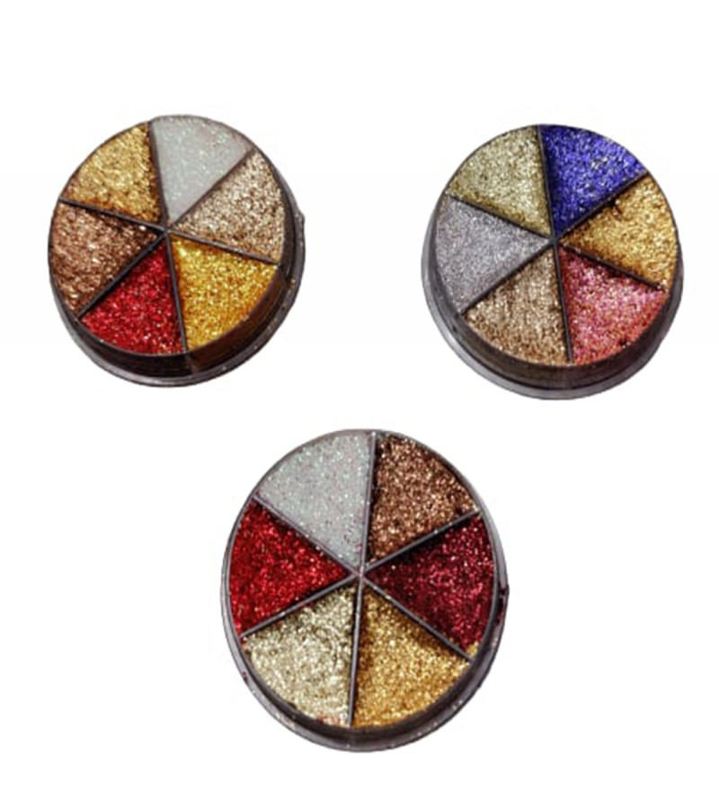 Glitter Eyeshadow 6 in 1 pack of 3