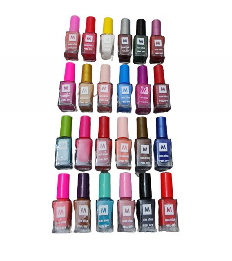PEEL OF NAIL PAINT BEAUTIFUL COLOUR PACK OF 12