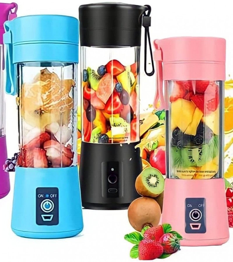 6 Blades Juicer Cup/Electric Blender Mini Portable Personal Size USB Portable blender 380ml bottle