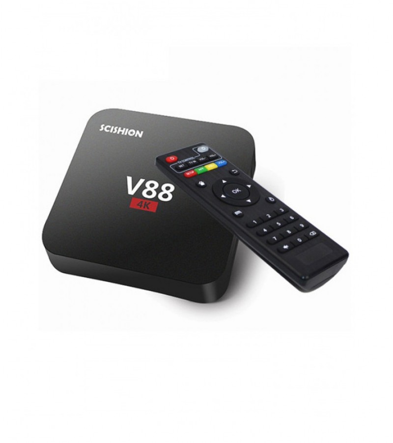 Android Smart TV Box V88 Piano Quad Core 4GB+16GB