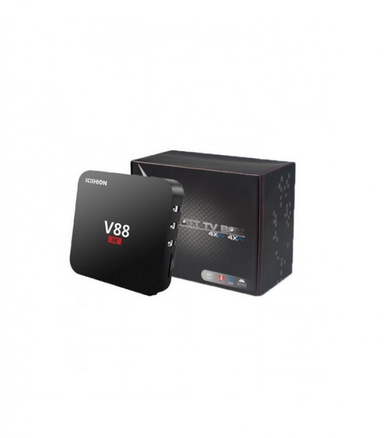 Android Smart TV Box V88 Piano Quad Core 4GB+16GB