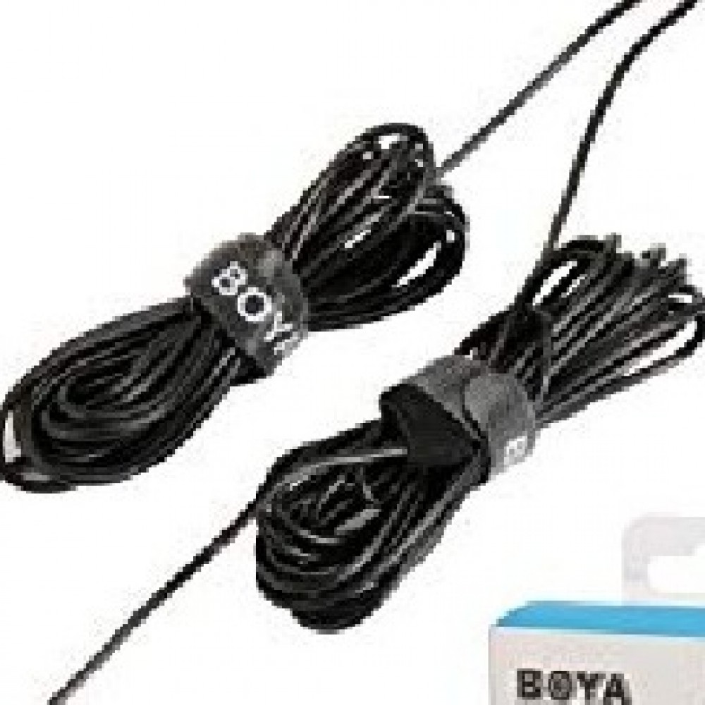 BOYA 4M Dual-Head Lavalier Lapel Clip-On Microphone BY-M1DM