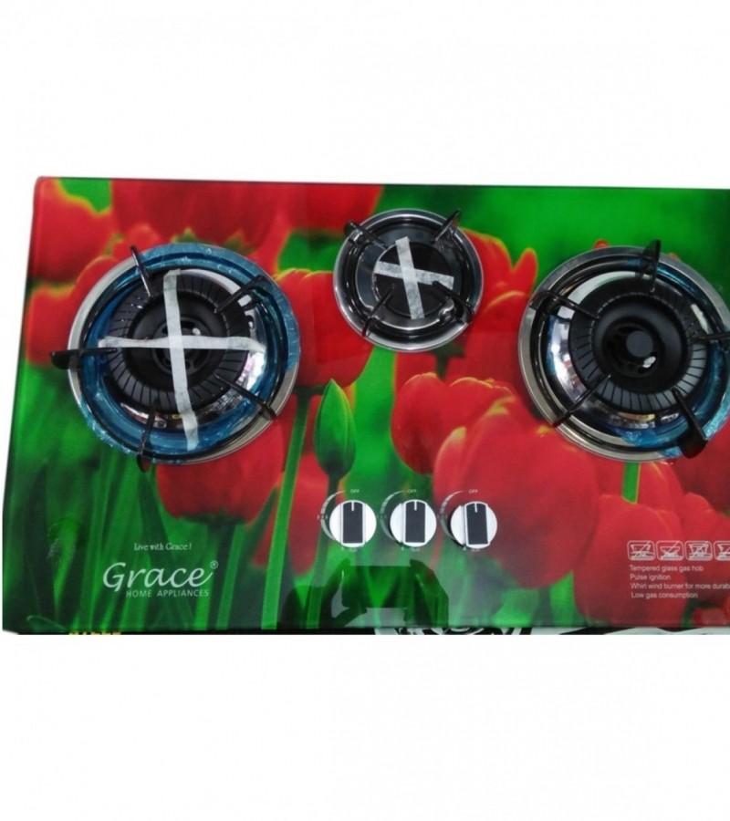 Grace 3 Burner Stainless Steel Gas Stove