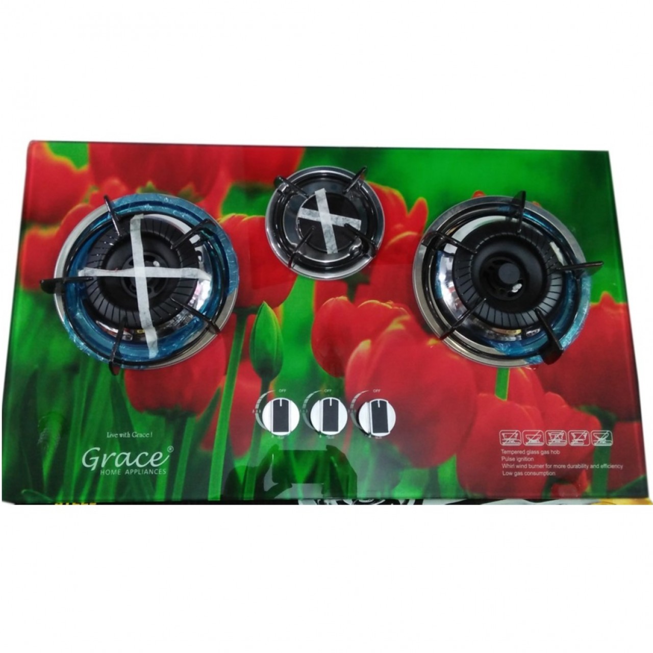 Grace 3 Burner Stainless Steel Gas Stove